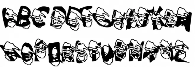 Funny Santa Claus Fonte MAIÚSCULAS