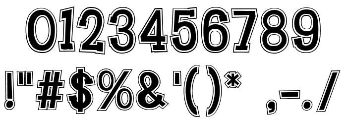 Funny Sports Outline Font OTHER CHARS
