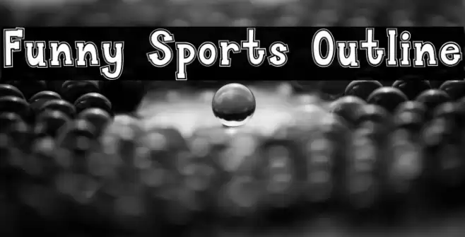 Funny Sports Outline Font examples