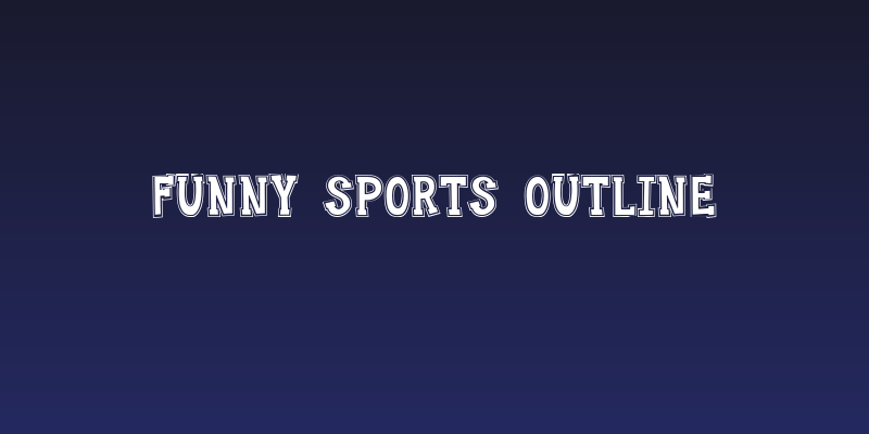 Funny Sports Outline Social Header
