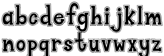 Funny Sports Outline Font LOWERCASE