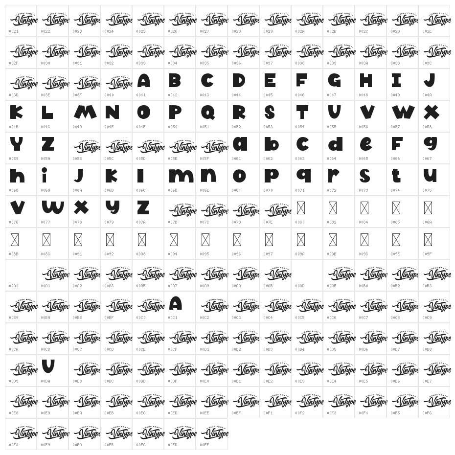 Funny Toon Demo Character Map