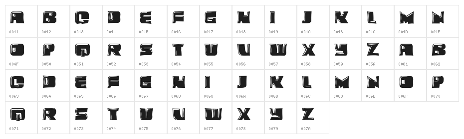 Funny Vibes Regular Character Map