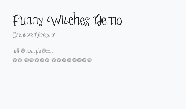 Funny Witches Demo Business Card