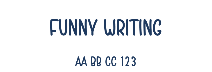Funny Writing Font Preview