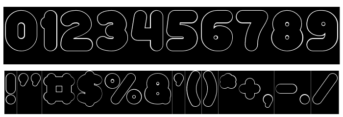 Funny and Cute-Hollow-Inverse Font OTHER CHARS