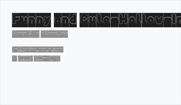 Funny and Cute-Hollow-Inverse Business Card