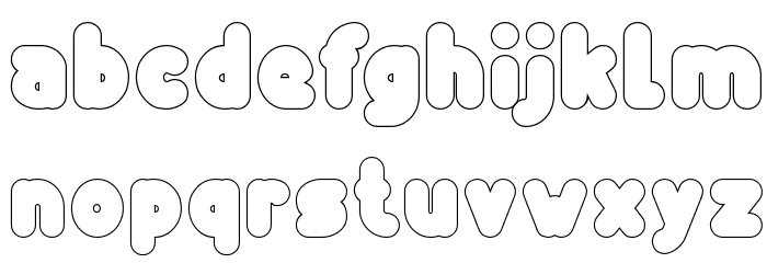 Funny and Cute-Hollow Font LOWERCASE