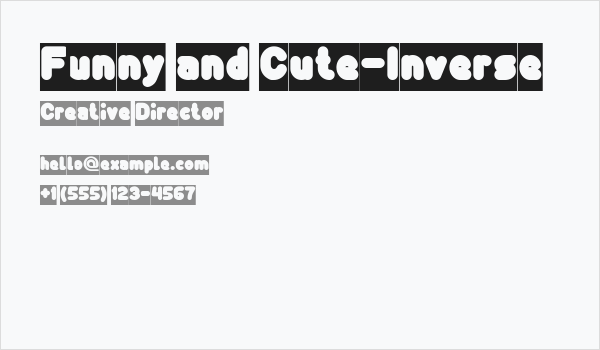 Funny and Cute-Inverse Business Card