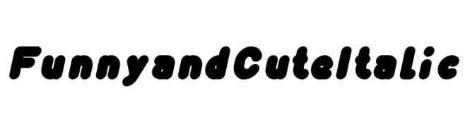 Funny and Cute Italic  Frei Schriftart Herunterladen