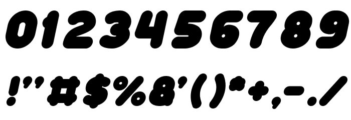 Funny and Cute Italic Font OTHER CHARS