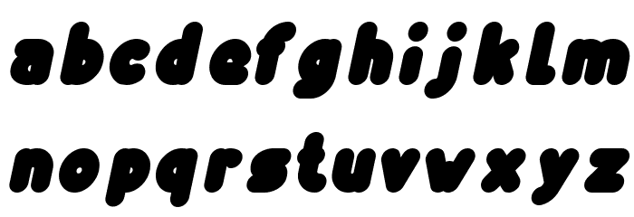 Funny and Cute Italic Font LOWERCASE