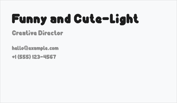 Funny and Cute-Light Business Card