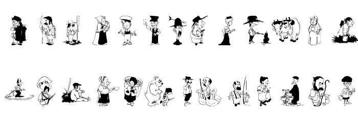 FunnyCharacters Font LOWERCASE