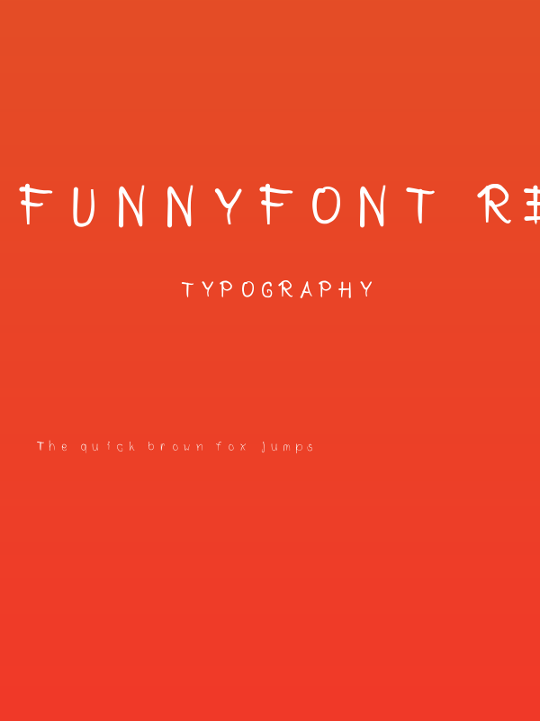 FunnyFont Regular Poster