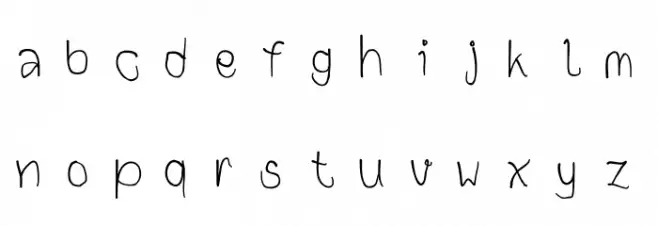FunnyFont Regular Caratteri MINUSCOLO
