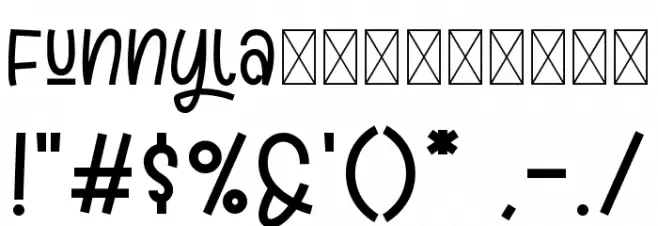 Funnyla-Demo Font OTHER CHARS