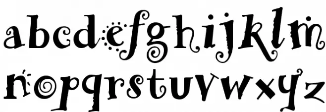 Funstuff Bold Caratteri MINUSCOLO