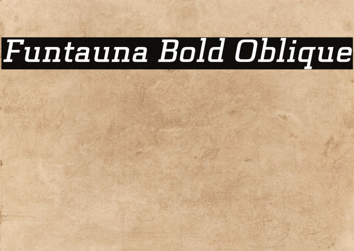 Funtauna Bold Oblique Example 2