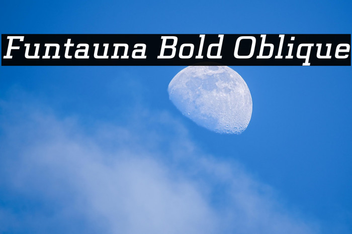 Funtauna Bold Oblique Example 3