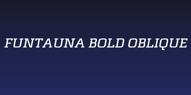 Funtauna Bold Oblique Social Header
