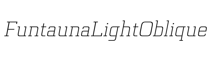 Funtauna Light Oblique  Frei Schriftart Herunterladen