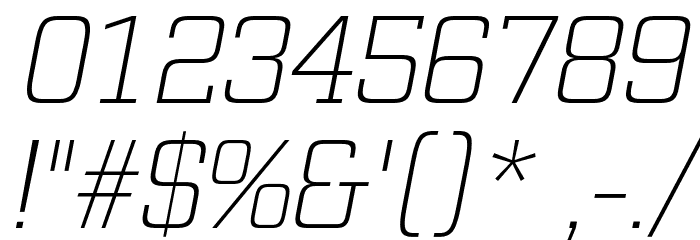Funtauna Light Oblique Font OTHER CHARS