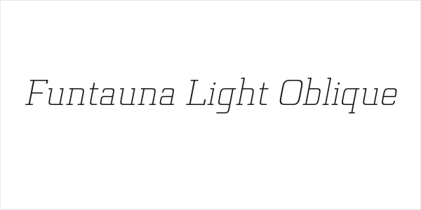 Funtauna Light Oblique Logo