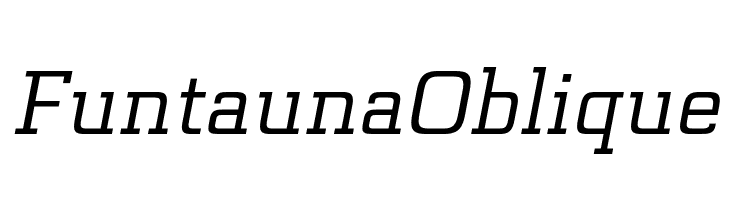 Funtauna Oblique  Frei Schriftart Herunterladen