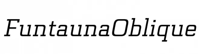 Funtauna Oblique  नि: शुल्क फ़ॉन्ट्स डाउनलोड