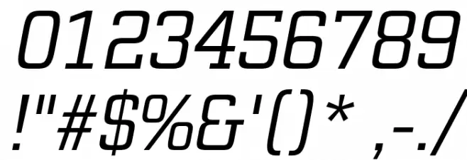 Funtauna Oblique Font OTHER CHARS