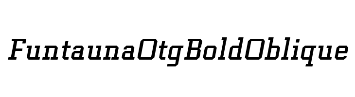 Funtauna Otg Bold Oblique  font caratteri gratis