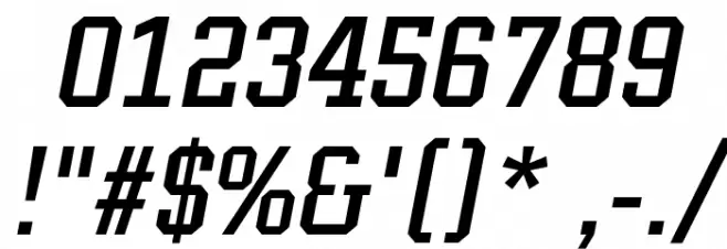 Funtauna Otg Bold Oblique Font OTHER CHARS