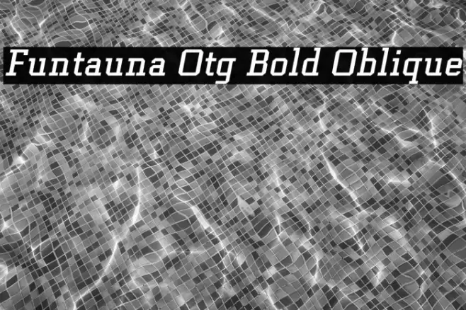 Funtauna Otg Bold Oblique Font examples