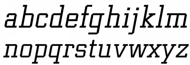 Funtauna Otg Oblique Font LOWERCASE
