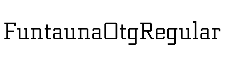Funtauna Otg Regular  Скачать бесплатные шрифты