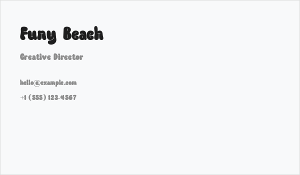 Funy Beach Business Card