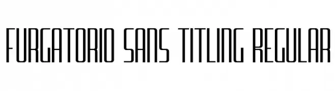 Furgatorio Sans Titling Regular  Descarca Fonturi Gratis