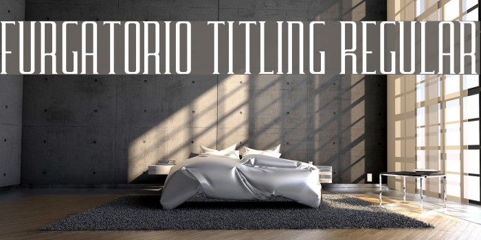 Furgatorio Titling Regular Font examples