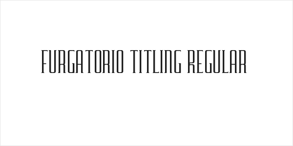 Furgatorio Titling Regular Logo
