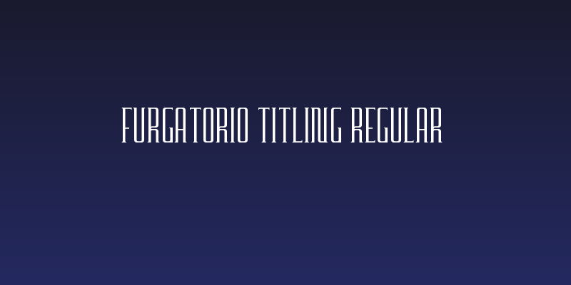 Furgatorio Titling Regular Social Header