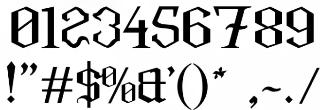 Furia & Venganza Font OTHER CHARS