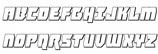 Furiosa 3D Italic Caratteri MAIUSCOLE