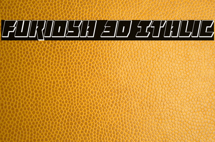 Furiosa 3D Italic Font examples