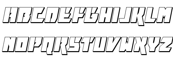 Furiosa 3D Italic Font LOWERCASE