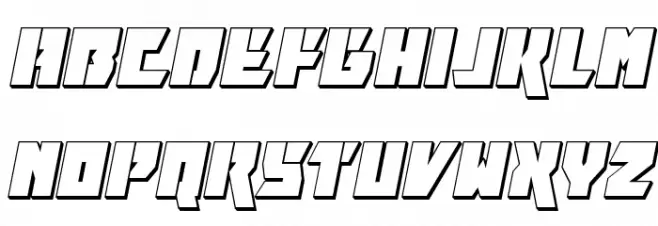 Furiosa 3D Italic फ़ॉन्ट लोअरकेस