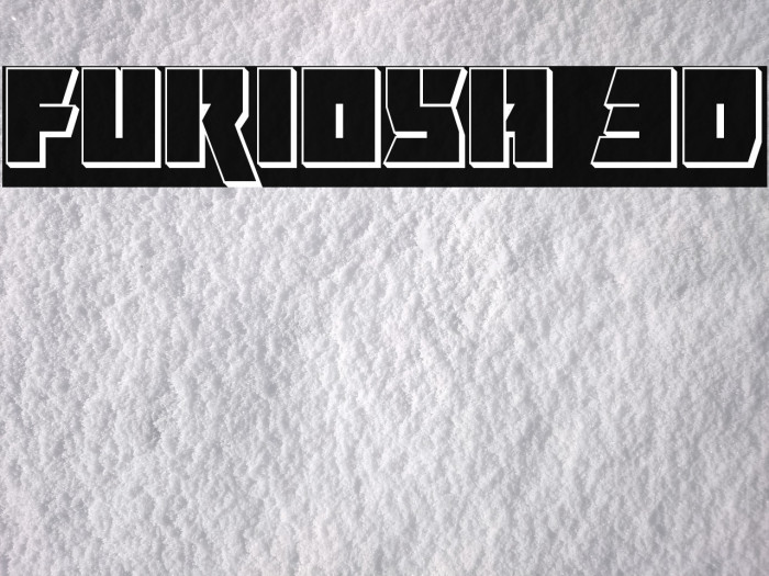 Furiosa 3D Font examples