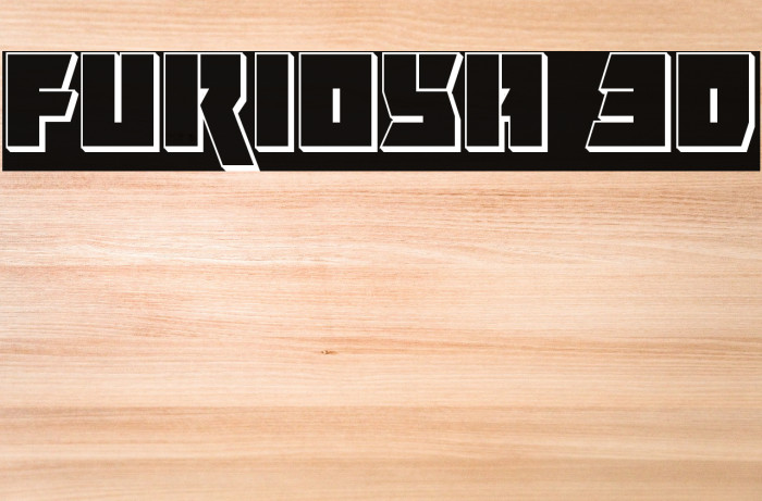 Furiosa 3D Font examples