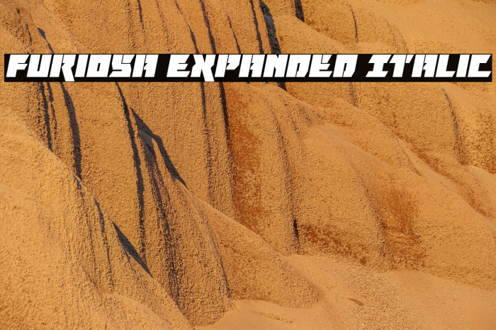 Furiosa Expanded Italic Font examples