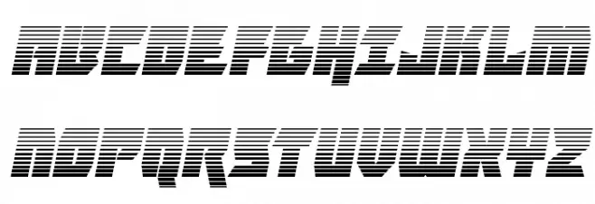 Furiosa Gradient Italic Schriftart Groß